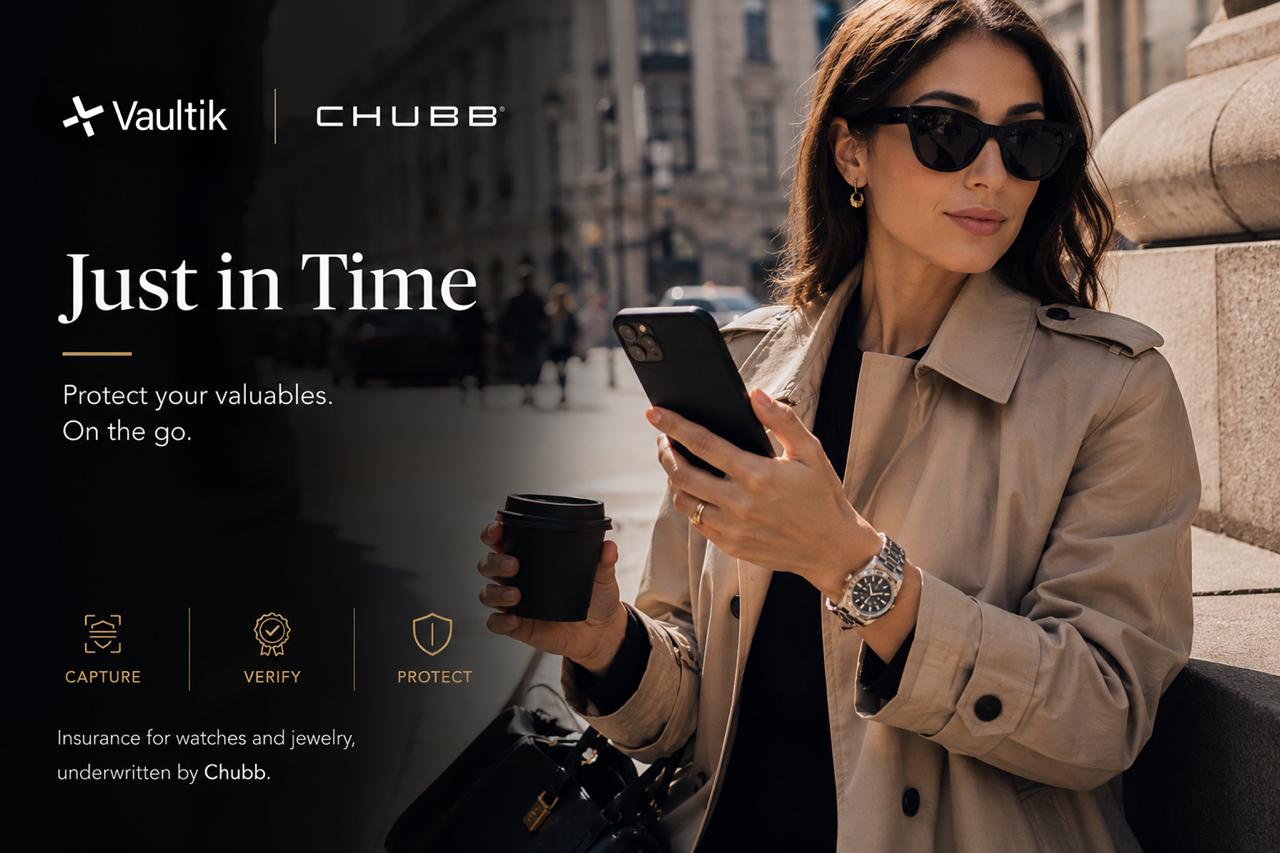 Vaultik Collaborates with Chubb on Watch and Jewelry Insurance